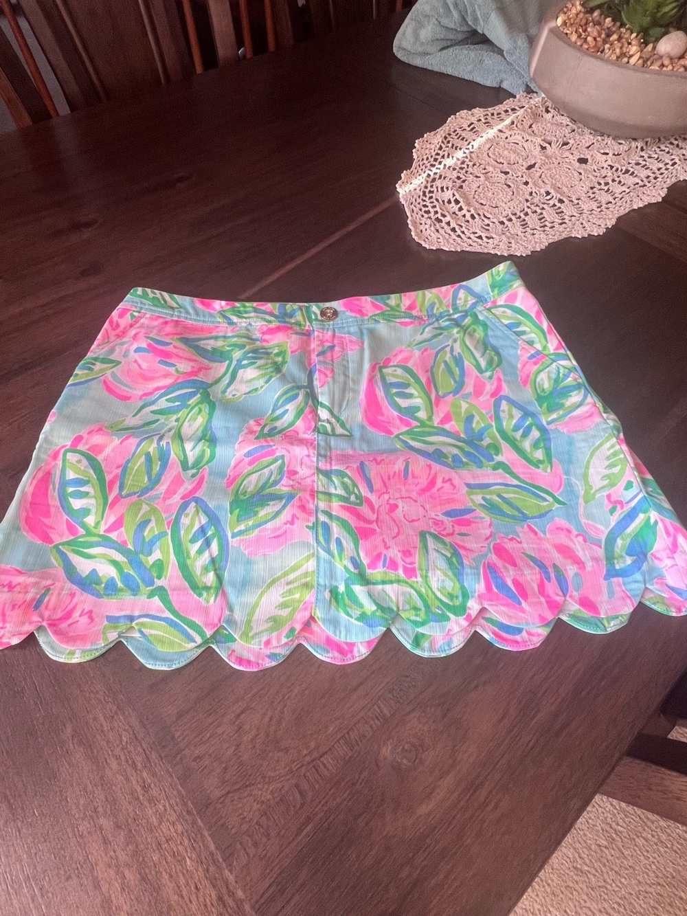 Lilly Pulitzer Scallop Hem Skort | Size 14